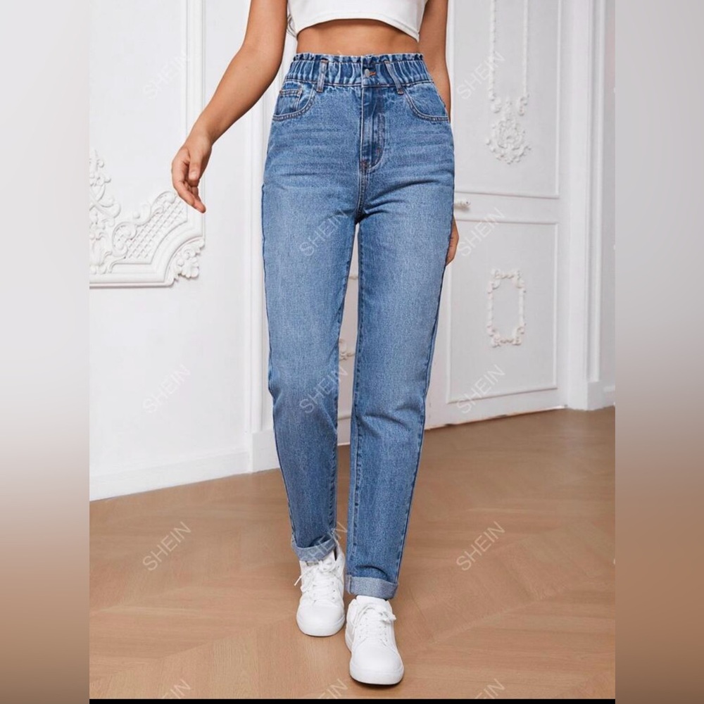 Tall Paperbag Waist Mom Jeans